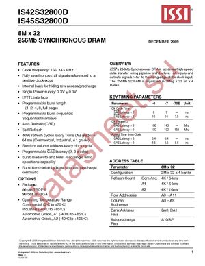 IS42S32800D-75EBL-TR datasheet  